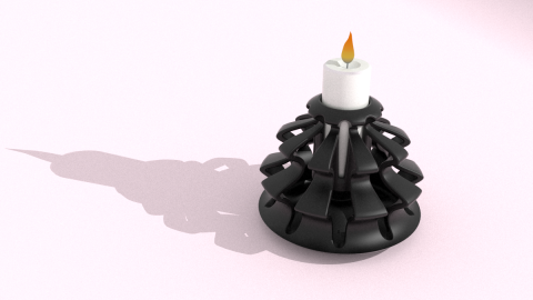Pine cone candle holder
