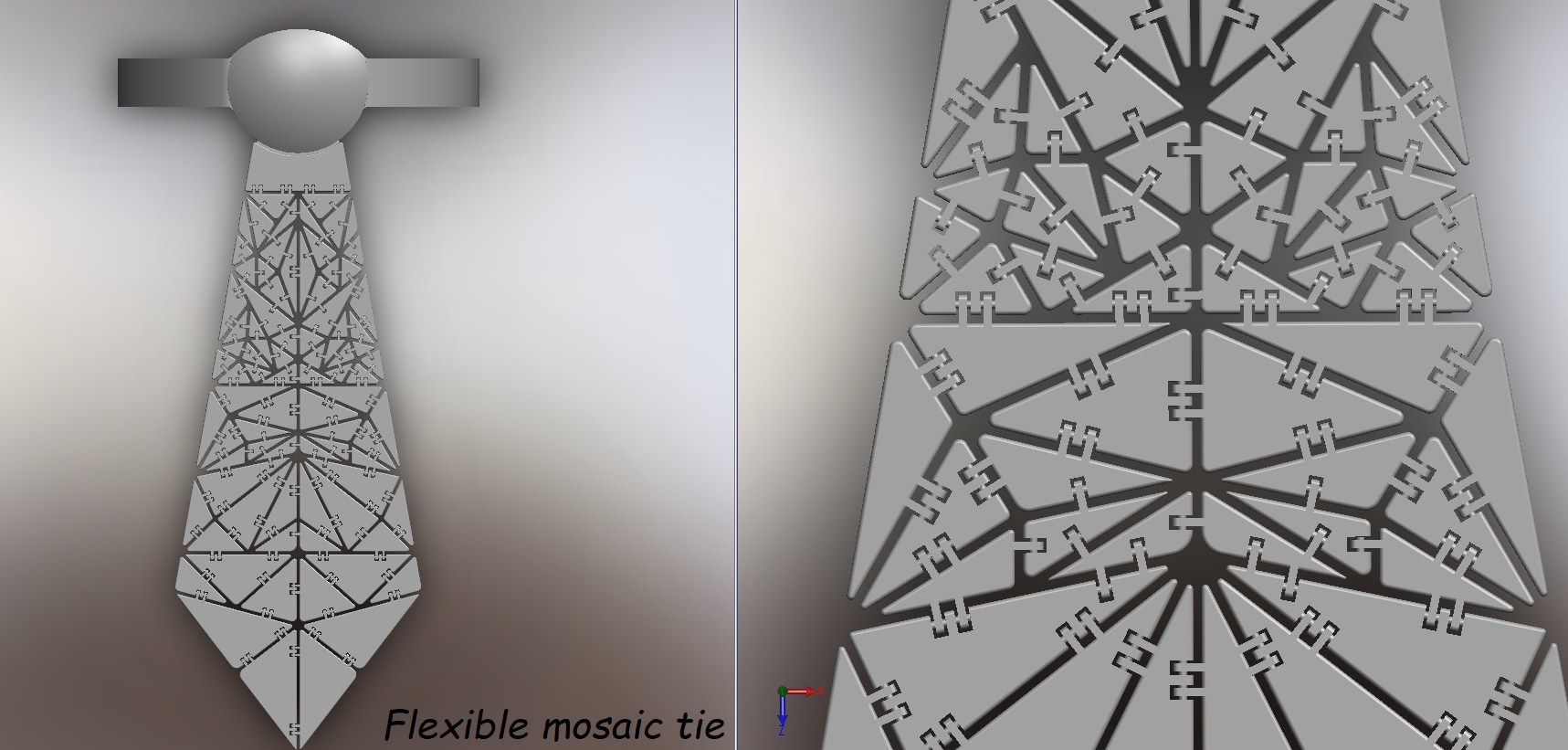 Flexible mosaic tie