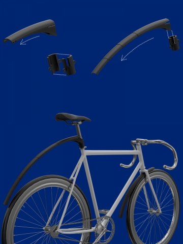 Foldable Rear Bicycle Fender
